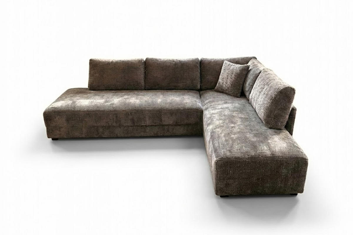SCHLAFSOFA SADIRA Grau Flachgewebe - Schwarz/Grau, Kunststoff/Textil (288/209cm) - KAWOLA