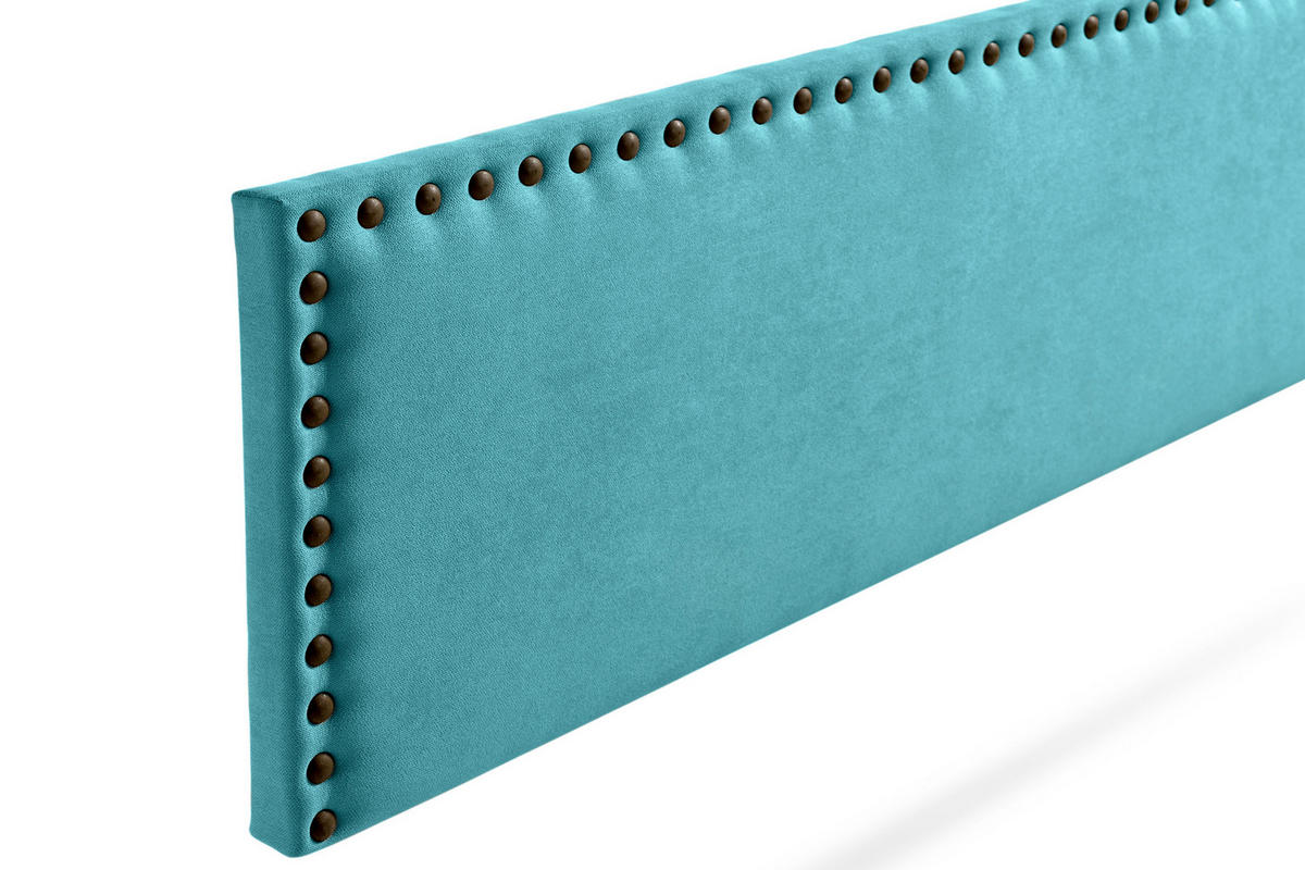 KOPFTEIL gepolstert MODENA Aqualine 90x55x8 cm - Türkis - Moonia - Türkis, Holz (90/8/55cm)