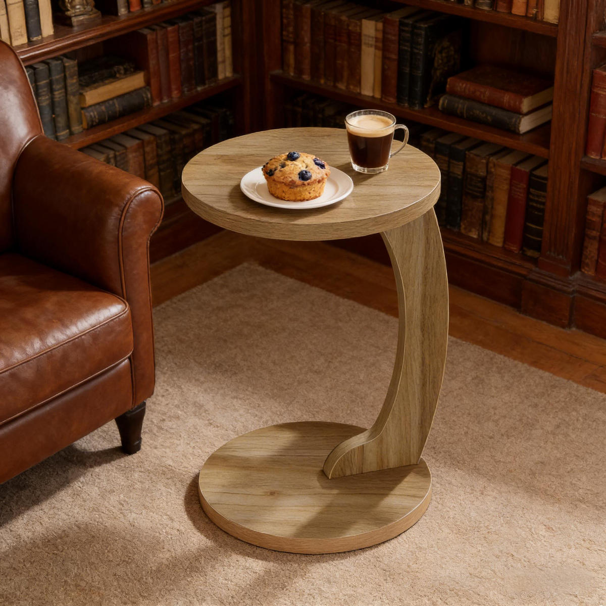 BEISTELLTISCH Eichefarben 38/38/55 cm - Hellbraun, Holzwerkstoff (38/38/55cm) - PANGIVO