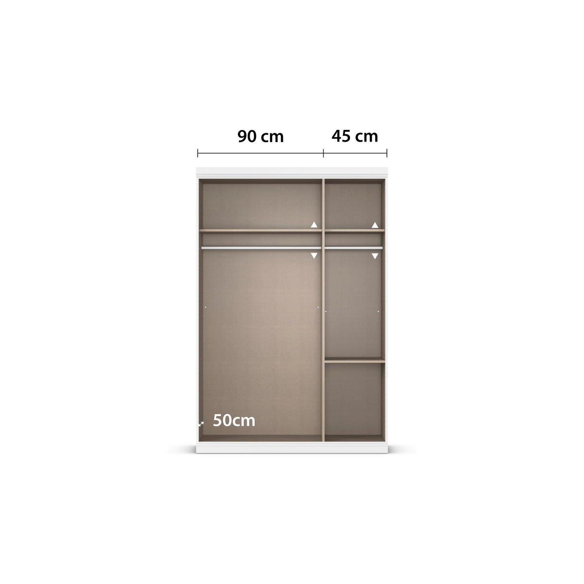 JUGENDZIMMER Frieda in Beige 5-teilig mit 3 türigem Kleiderschrank mit Schubkästen, 90er Jugendbett, Nachttisch, Schreibtisch mit Container - Beige, Holzwerkstoff (80/200/120cm)