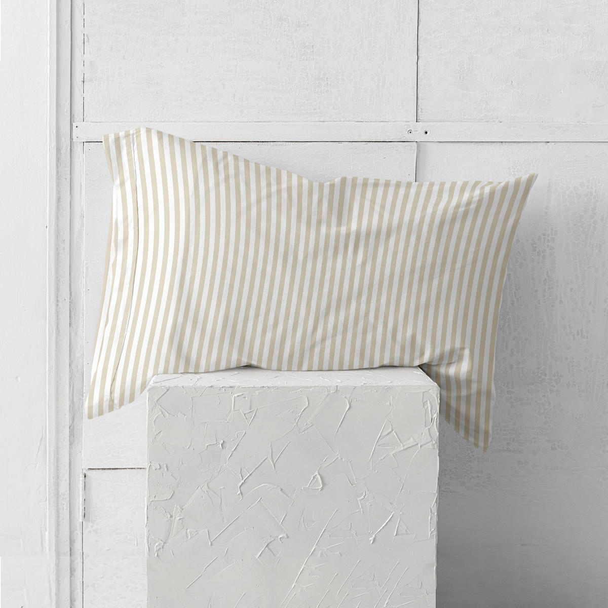 KISSENBEZUG layering 80x80 cm beige - Beige, Textil (80/80cm) - Happy Friday