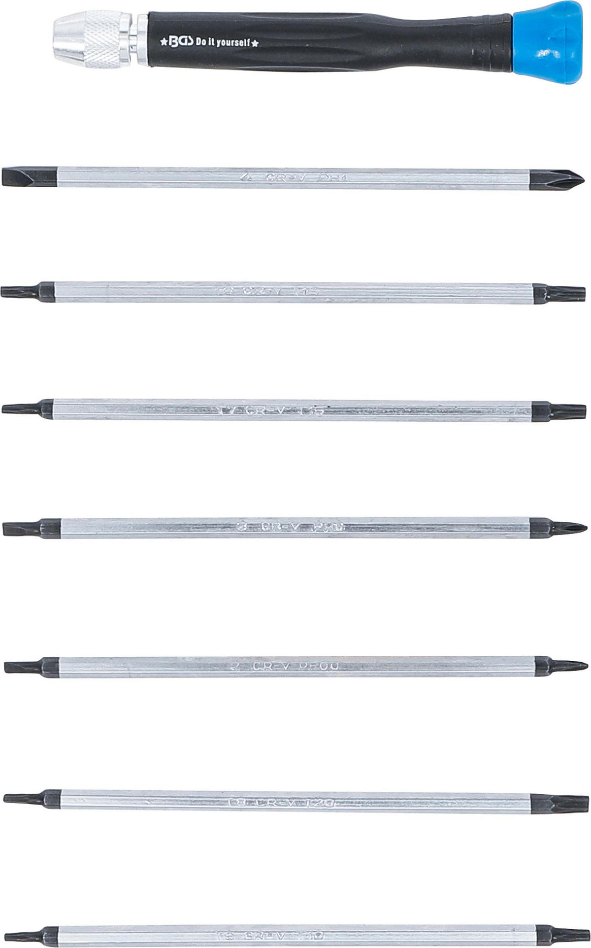 SCHRAUBENDREHER-SATZ FÜR ELEKTRONIKER | 8-TLG. - Multicolor, Kunststoff/Metall (1/1cm) - BGS technic