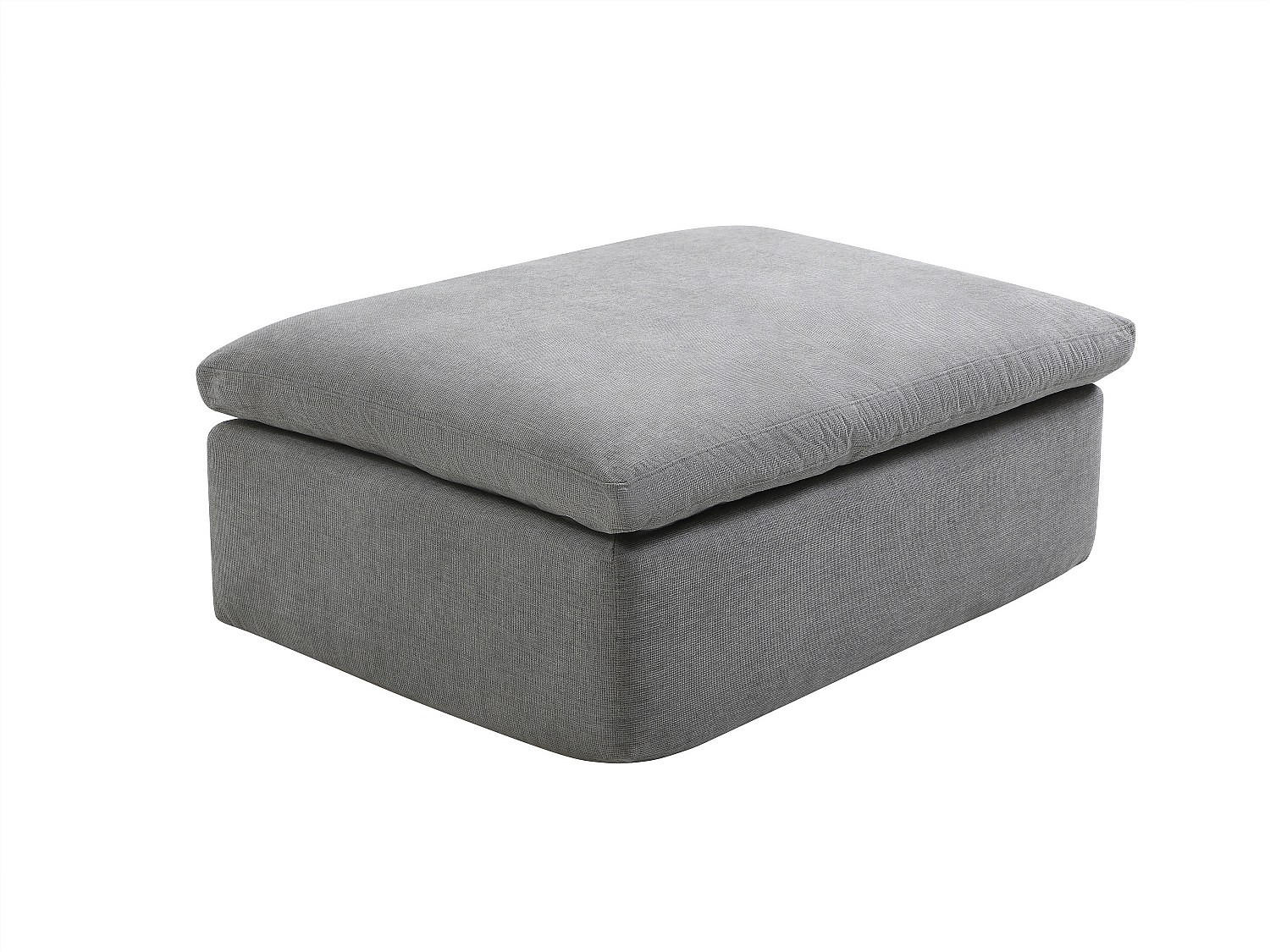 SITZHOCKER - 1 Person - Stoff - Grau - CORTOLINE - Grau, Textil (112/44/87cm) - Vente-Unique