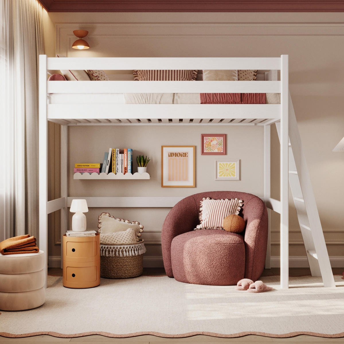 HOCHBETT N02 Weiß 120/190 - Weiß, Naturmaterialien/Holz (120/190cm) - N-Wood