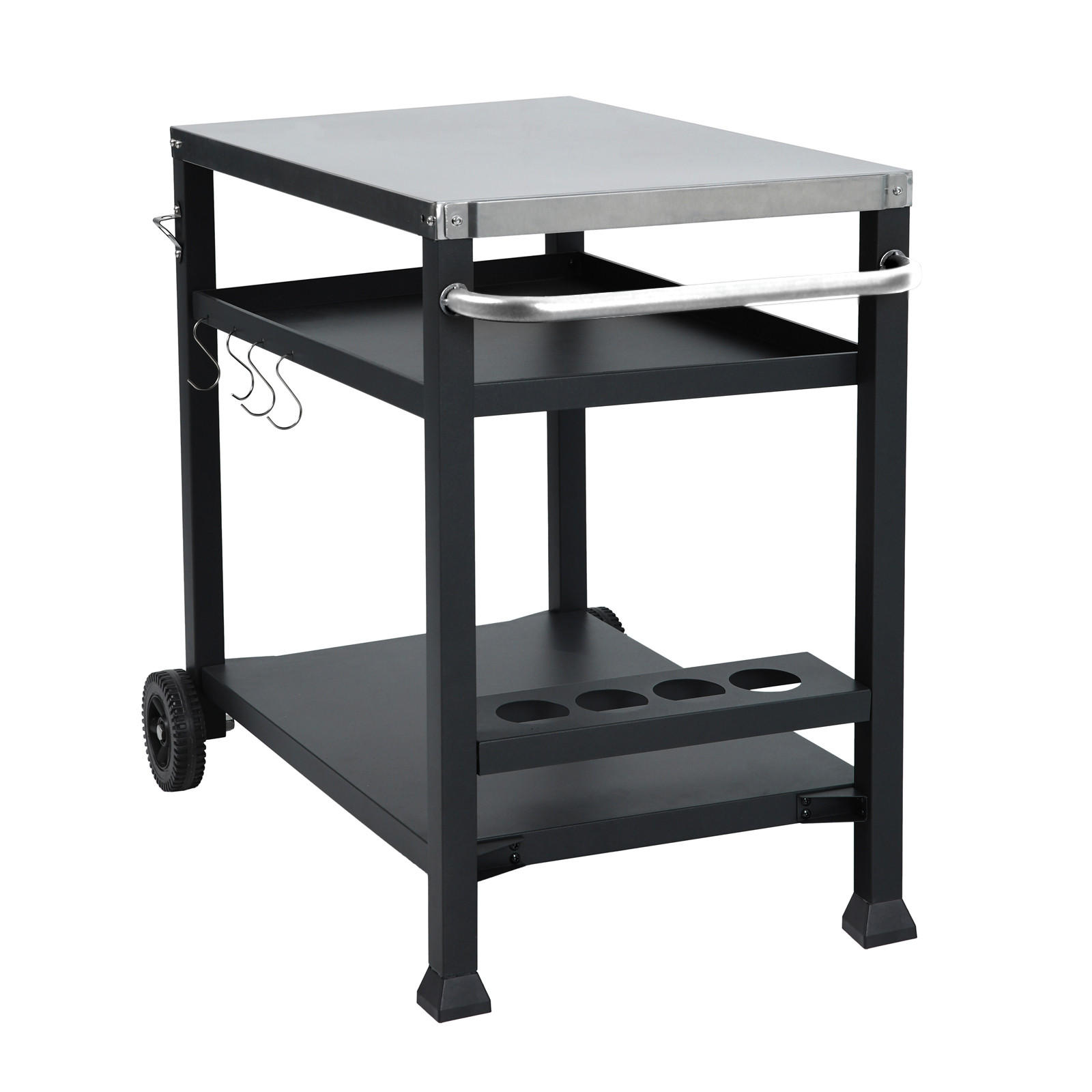 GRILLWAGEN NIKAN - Schwarz, Metall (95/85/63cm) - TAINO