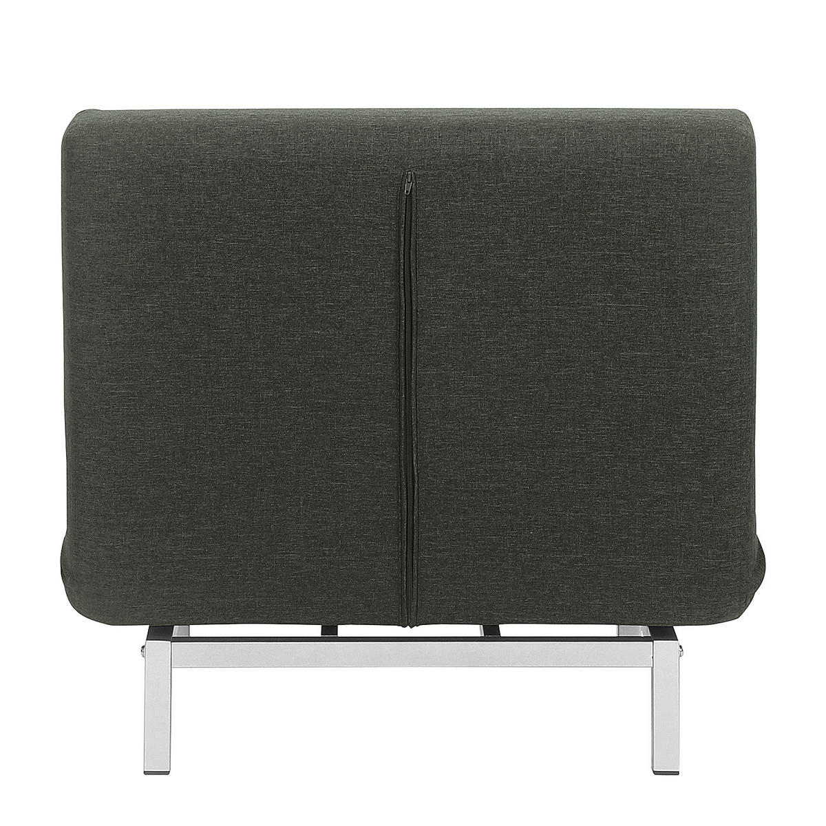 SCHLAFSESSEL - Dunkelgrau/Silberfarben, Textil/Metall (77/78/85cm) - home24