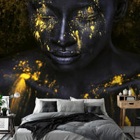 SELBSTKLEBENDE FOTOTAPETE 147/105 cm - Goldfarben/Schwarz, Kunststoff/Textil (147/1cm) - KUNSTLOFT