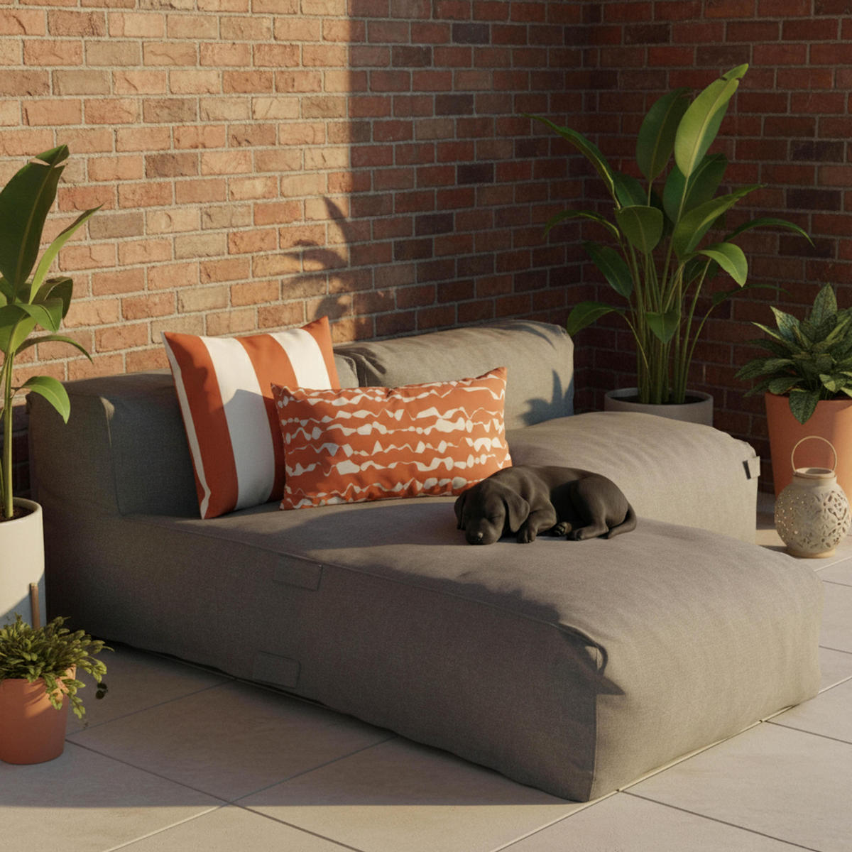 KISSEN 2-tlg., Braun - Braun, Textil (30/50cm) - Oviala