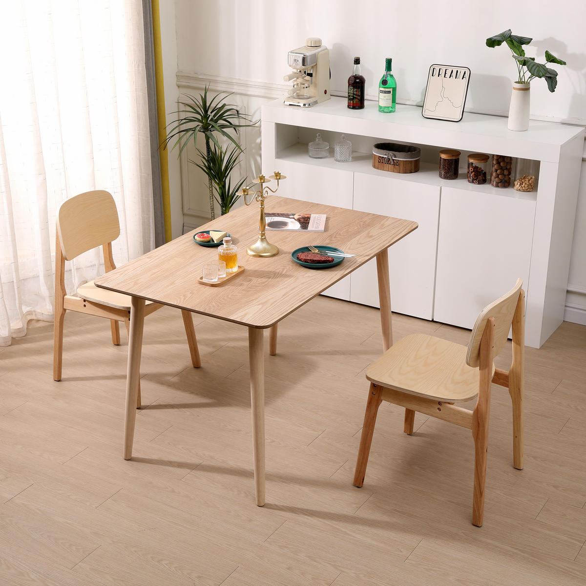 STUHL 2er-Set Holz Braun - Braun, Holz (46/80/49cm) - Nordlys