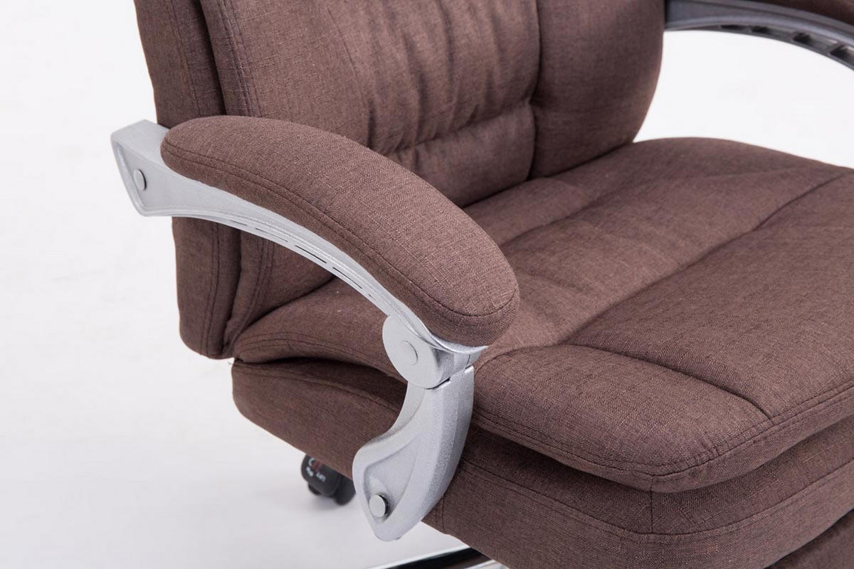 BÜROSTUHL XL Troja, Stoff Braun - Braun, Textil/Metall (67/122/67cm) - TPFLiving