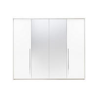 KLEIDERSCHRANK - 255 cm x 65 cm - Holz, Platte - Weiß INGINA - Weiß, Holz (255/219/65cm) - Vente-Unique