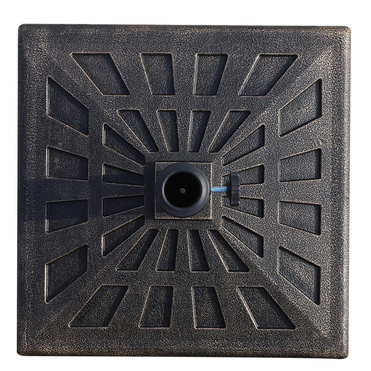STOJAN NA SLUNEČNÍK pro Ø38 mm Ø48 mm syntetická pryskyřice černá 47 x 47 x 32 cm - bronzová, plast (47/47cm) - Outsunny