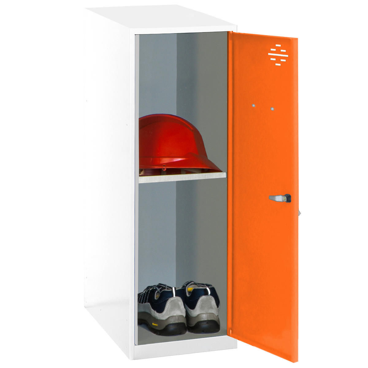 SCHLIESSFACHSCHRANK Amego HxBxT 91,5x30x50 cm 1x Fachboden Ohne Standfüße Orange-Weiß - Orange, Metall (30/91.5/50cm) - PROREGAL
