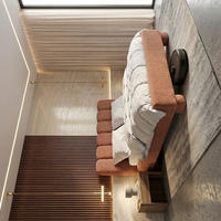 POLSTERBETT MONA 1 Bettkasten Lattenrost SPACE PLUS ROBO-FRIENDLY 140x200-CORAL35 orange - Orange, Holz (140/200cm) - Furnistar