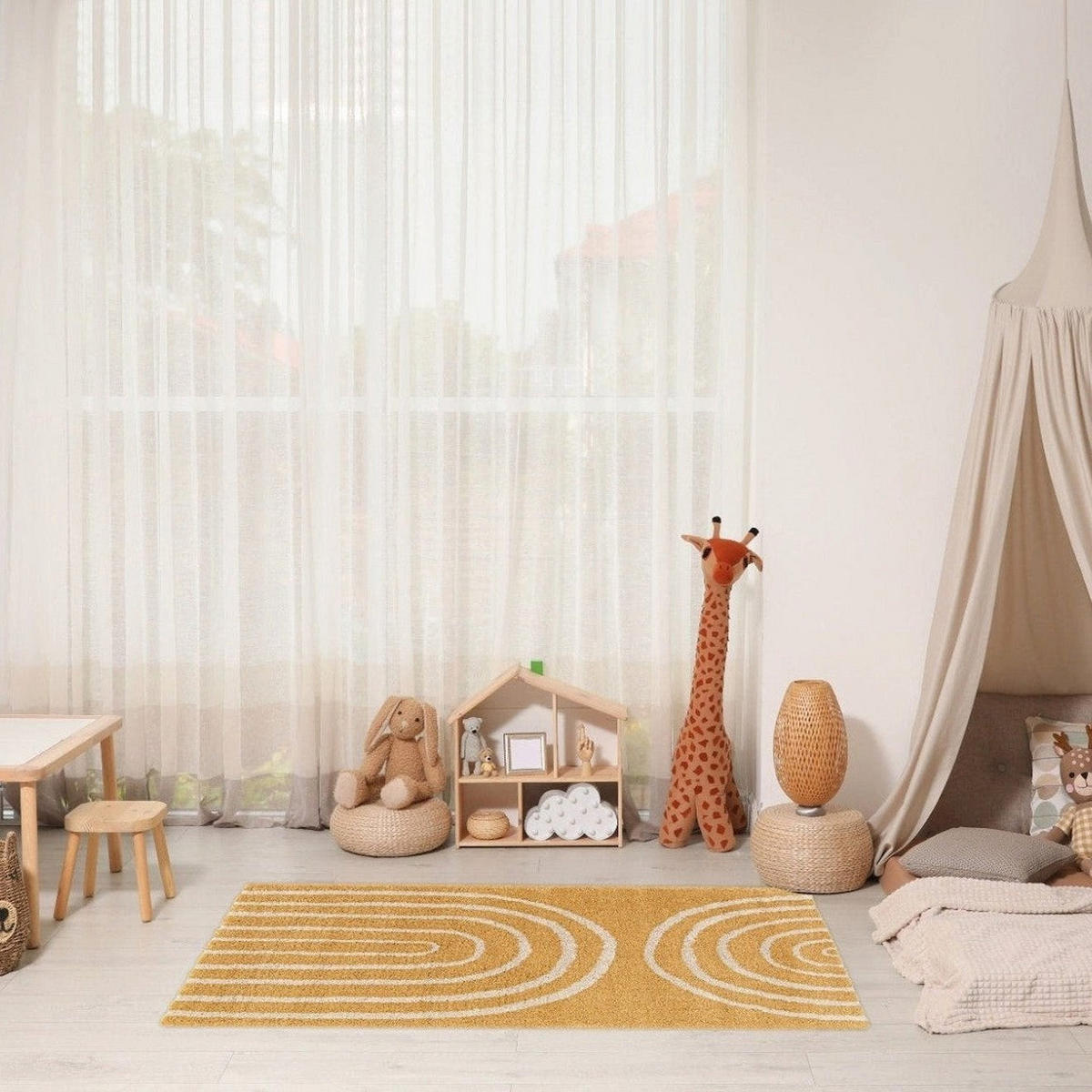 KINDERTEPPICH dick und bequem gelb - Gelb, Textil (120/170cm) - AFK Living
