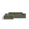 ECKSOFA Die Lässige Recamiere links - Mintgrün, Textil (253/188cm) - Mokebo