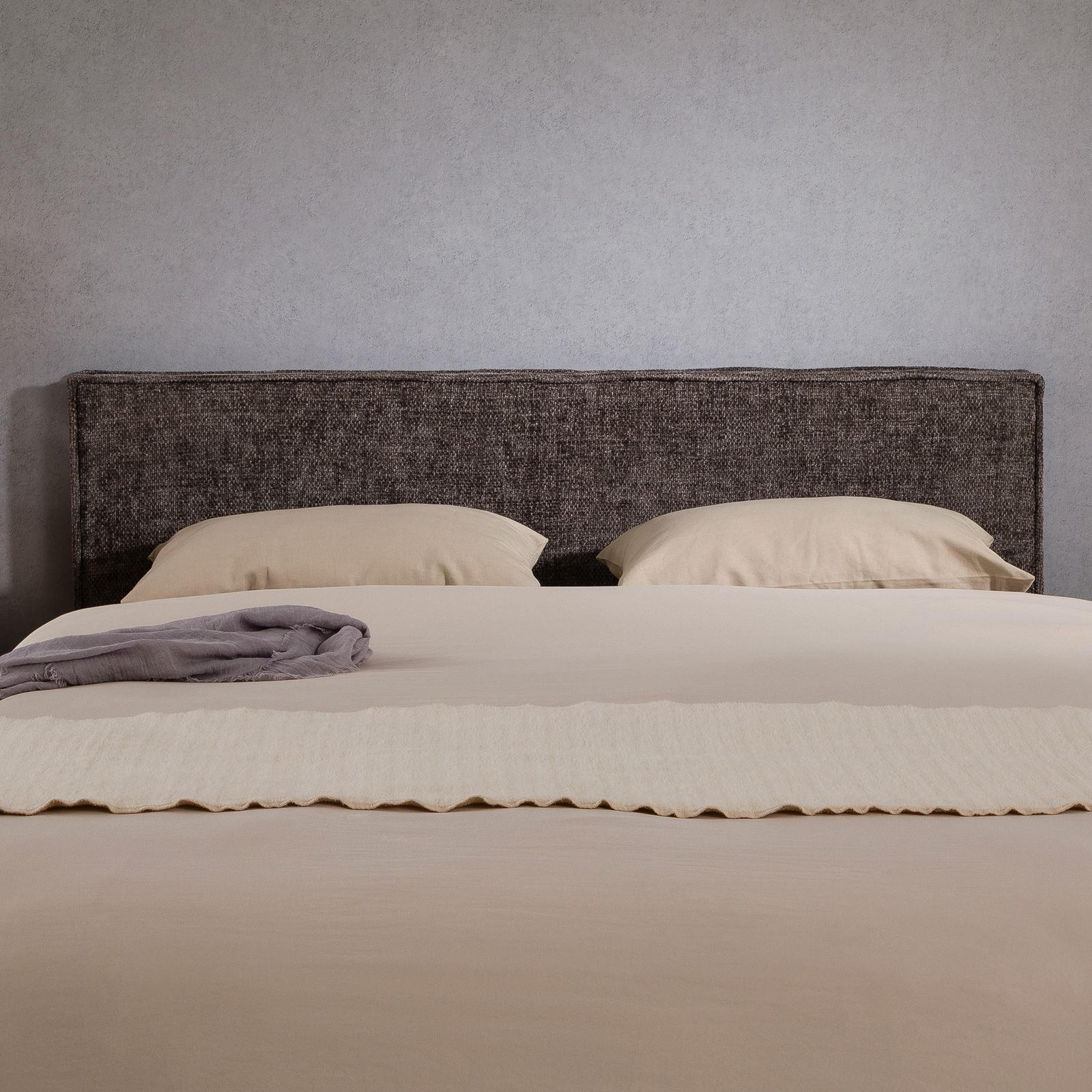 KOPFTEIL ELOWA 160X190 CM - Grau, Textil (161/59/6cm) - IDIMEX