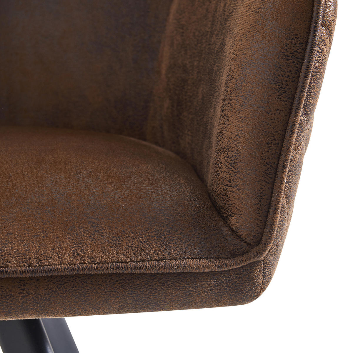 ARMLEHNSTUHL CYRUS Braun 2 Stück - Braun, Textil/Metall (58/79/60cm) - B&D Home