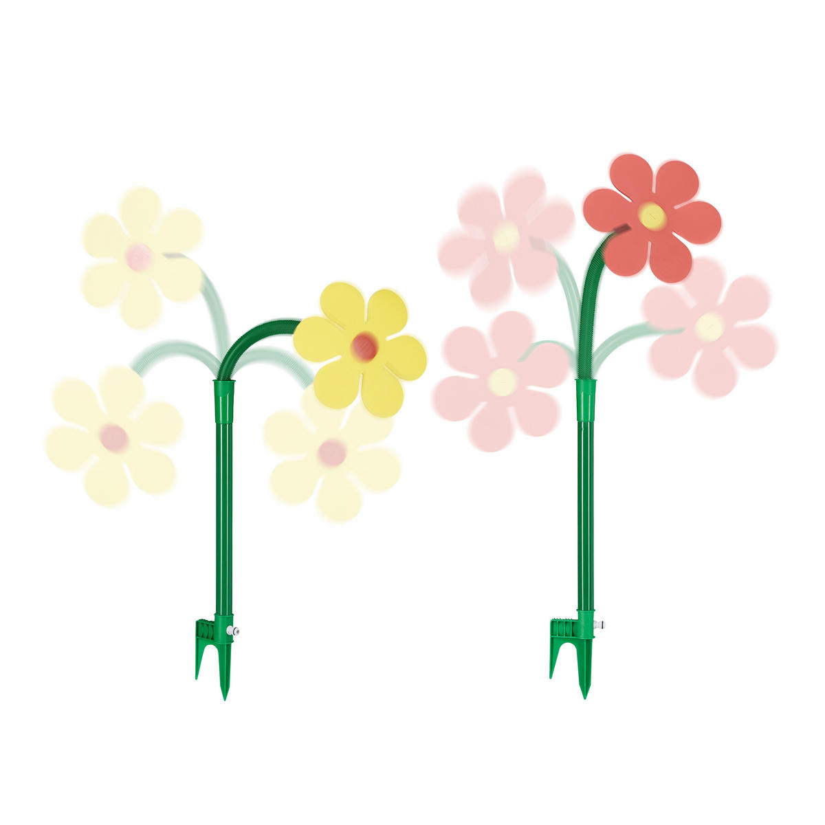 2XSPRINKLER - Multicolor, Kunststoff/Textil (28/105/28cm) - Relaxdays