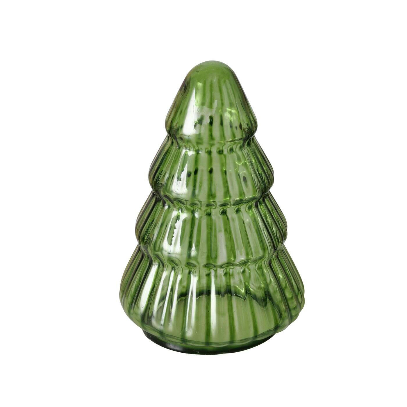 WEIHNACHTSBAUM Tovla 9,5 cm - Hellgrün/Grün, Glas (6/9.5/6cm) - Boltze Home