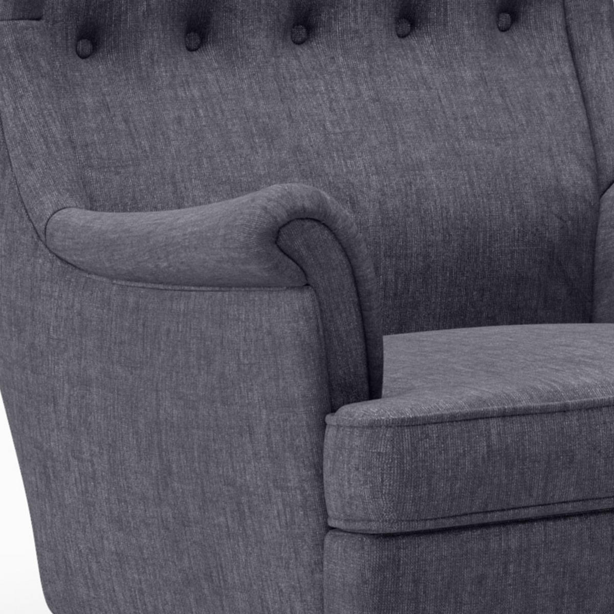 OHRENSESSEL Luno Grau Stoff ES-2 - Naturfarben/Grau, Holz/Textil (62/101/80cm) - Jana