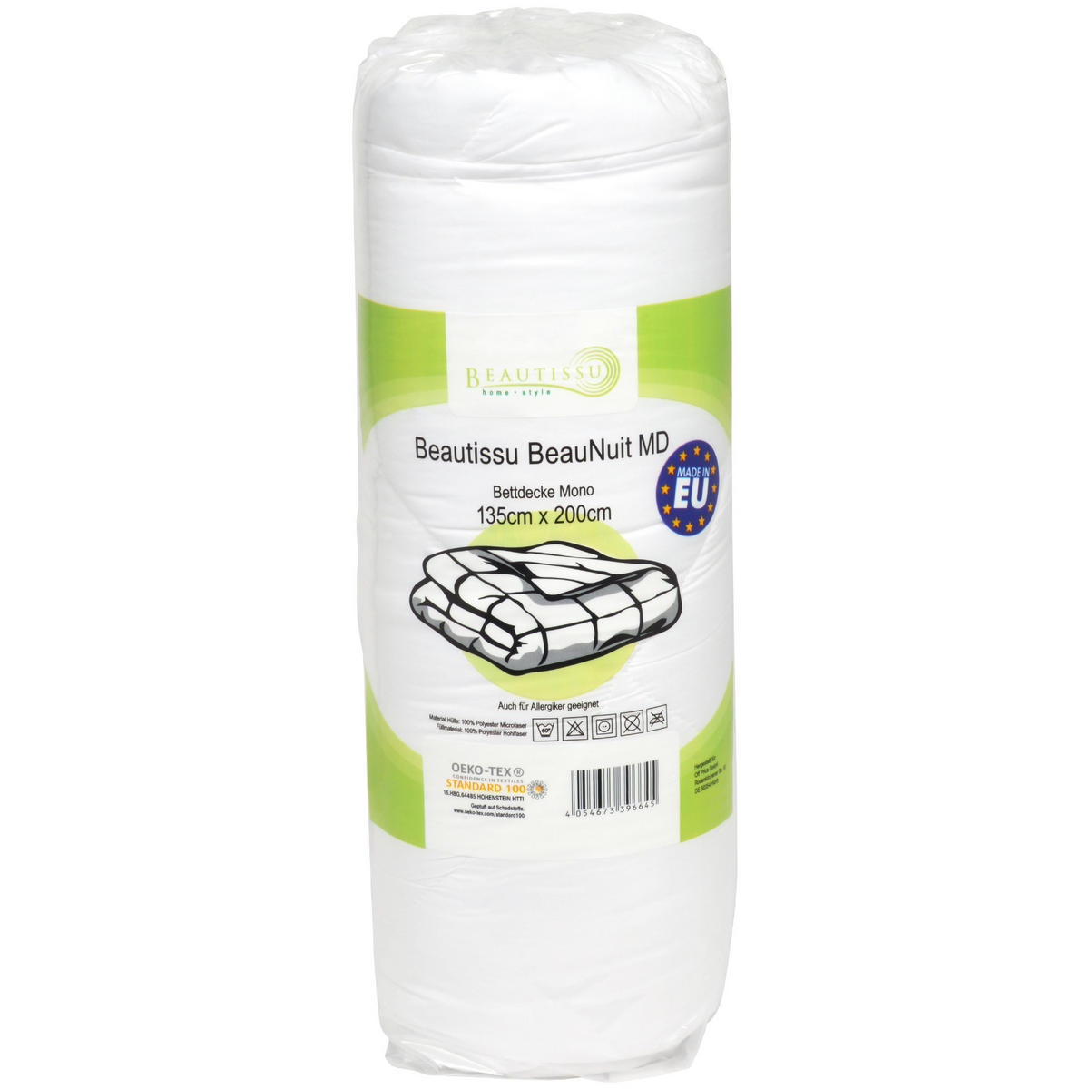 BETTDECKE BeauNuit MD 135/200 cm Mono - Weiß, Textil (135/200cm) - Beautissu 