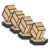 AKUSTIKPANEEL Hexagon Natur 16 Stück - Naturfarben, Holz (30/26/2cm) - Homestyle4u