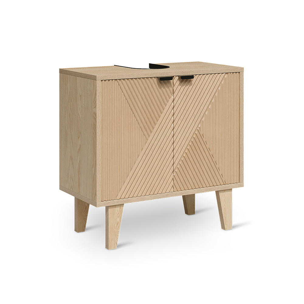 WASCHBECKENUNTERSCHRANK Arven, Eiche, 60 x 60 cm - Eichefarben, Holzwerkstoff (60/60/30cm) - Vicco