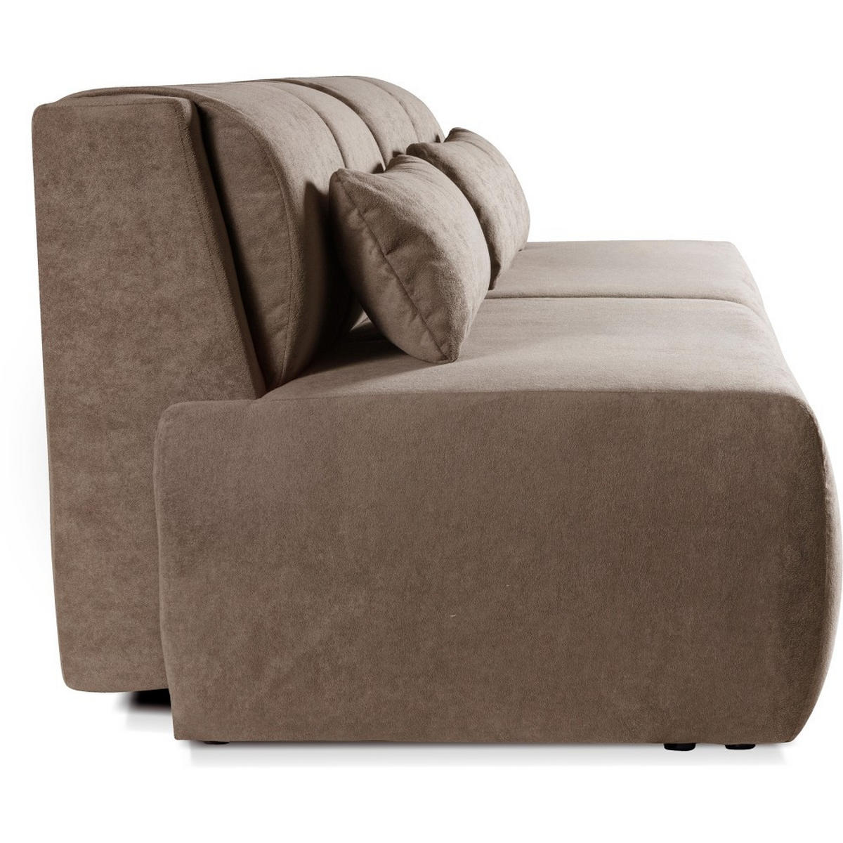 SCHLAFSOFA 3-Sitzer Trevi mit Schlaffunktion, Braun - Schwarz/Braun, Textil (206/82/91cm) - Beautysofa