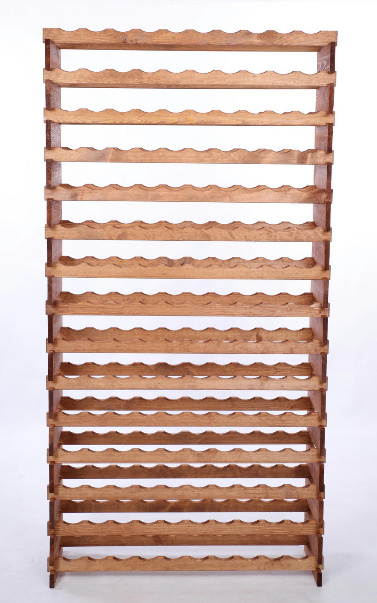 WEINREGAL VINOTECA FLEX PRO HxBxT 205x103x28cm 150 Flaschen auf 15 Ebenen Braun geölt - Braun, Holz (103/205/28cm) - PROREGAL