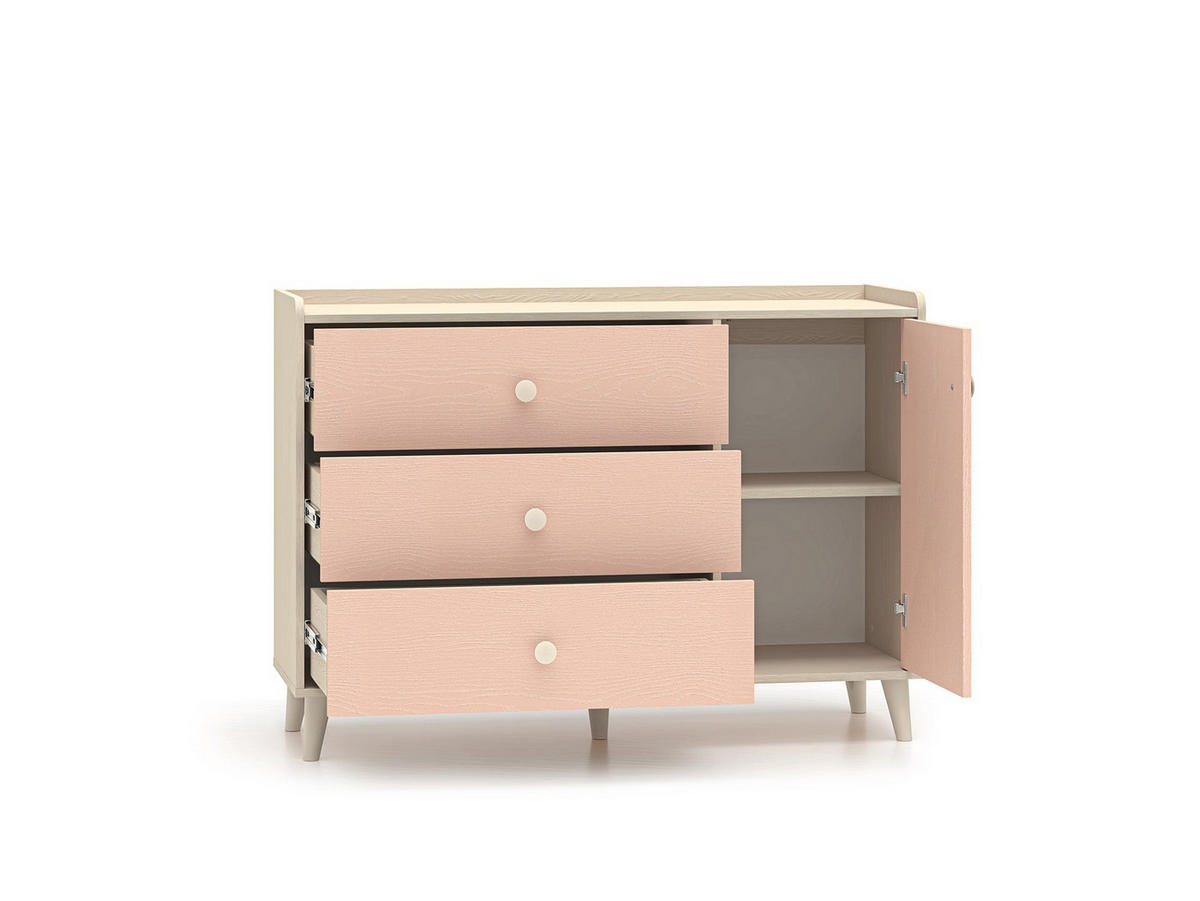 KOMMODE – 120 cm – Mevel – Grau - Grau, Holzwerkstoff (120/85/40cm) - hi-markt