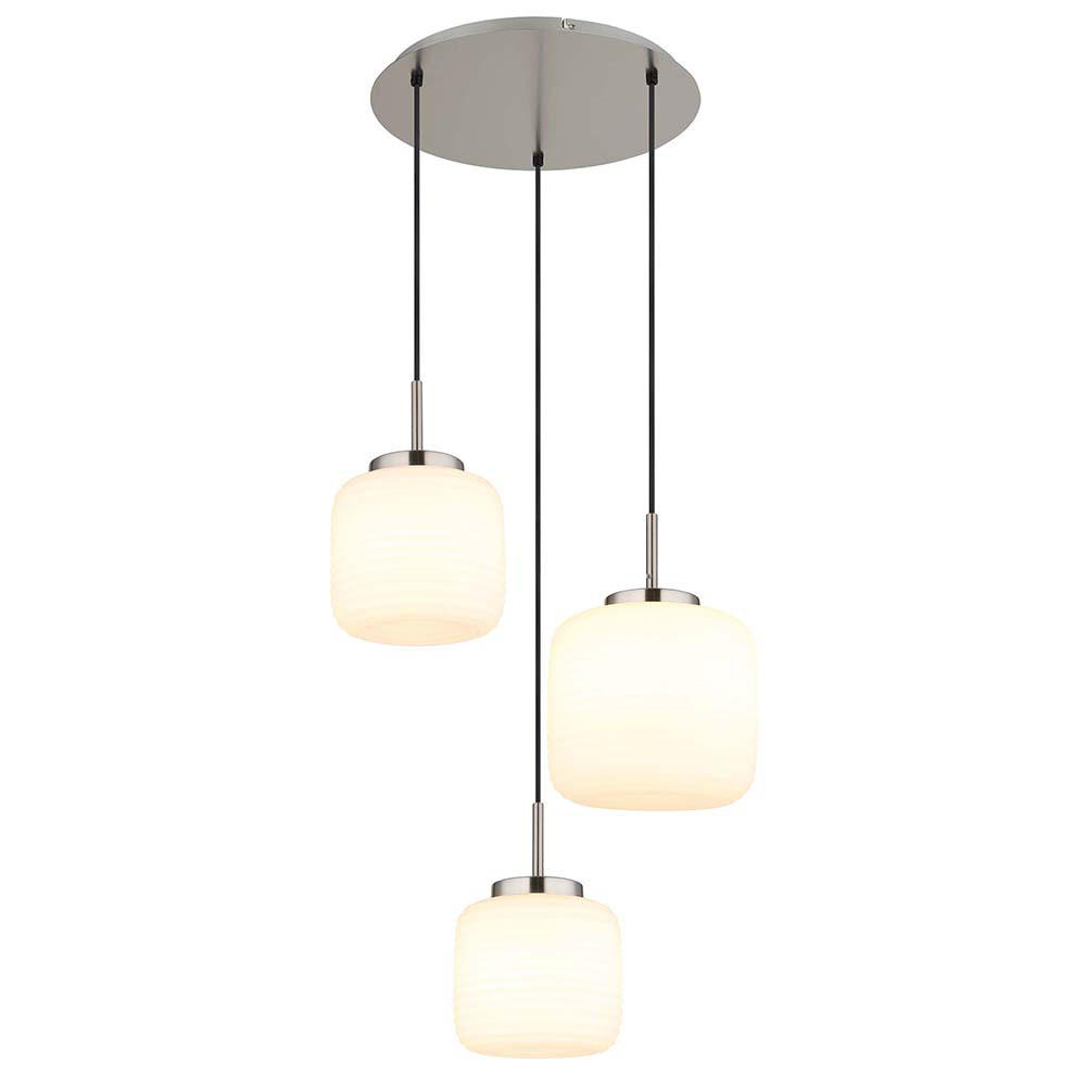 LED HÄNGELEUCHTE Metall Weiß KLADORA - Orange, Glas (52.5/52.5/130cm) - Globo Lighting