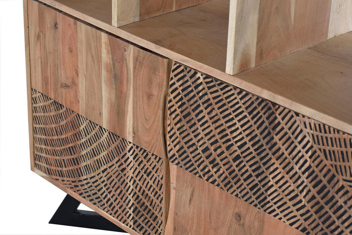 BÜCHERREGAL aus Akazienholz - Braun, Holz (102/180/38cm) - Giner y Colomer