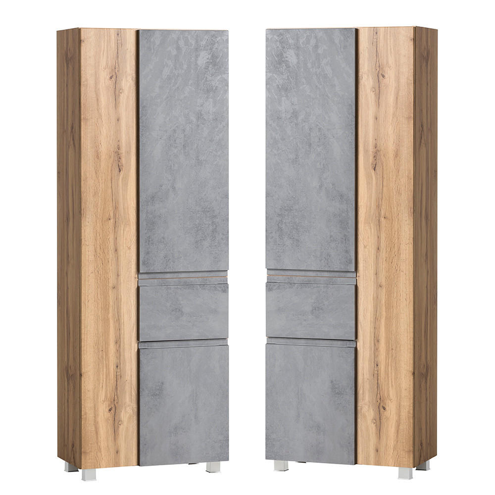 Lomado BADMÖBEL-SET Grau 165cm × 35cm × 200cm