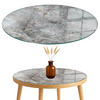 TISCHPLATTE fi60 cm Muster aus Naturmarmor - Grau, Glas (60/60/0.4cm) - TULUP