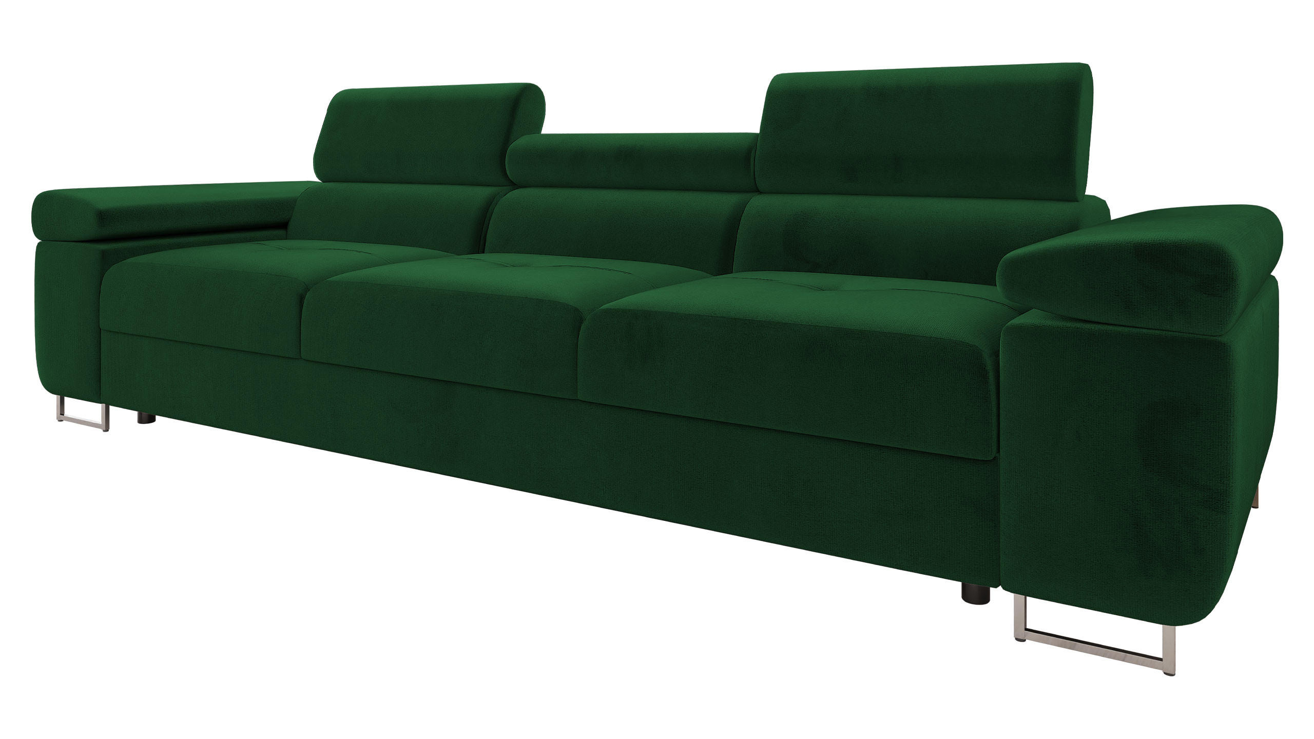 SOFA Torezio 3 - Grün, Holz/Textil (263/90/102cm) - MIRJAN24
