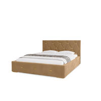 POLSTERBETT Golden Premium 160x200 cm, Doppelbett mit Bettkasten, Lattenrost und Matratze, Velourstoff: Beige - Beige, Holz/Textil (160/200cm) - Marpur