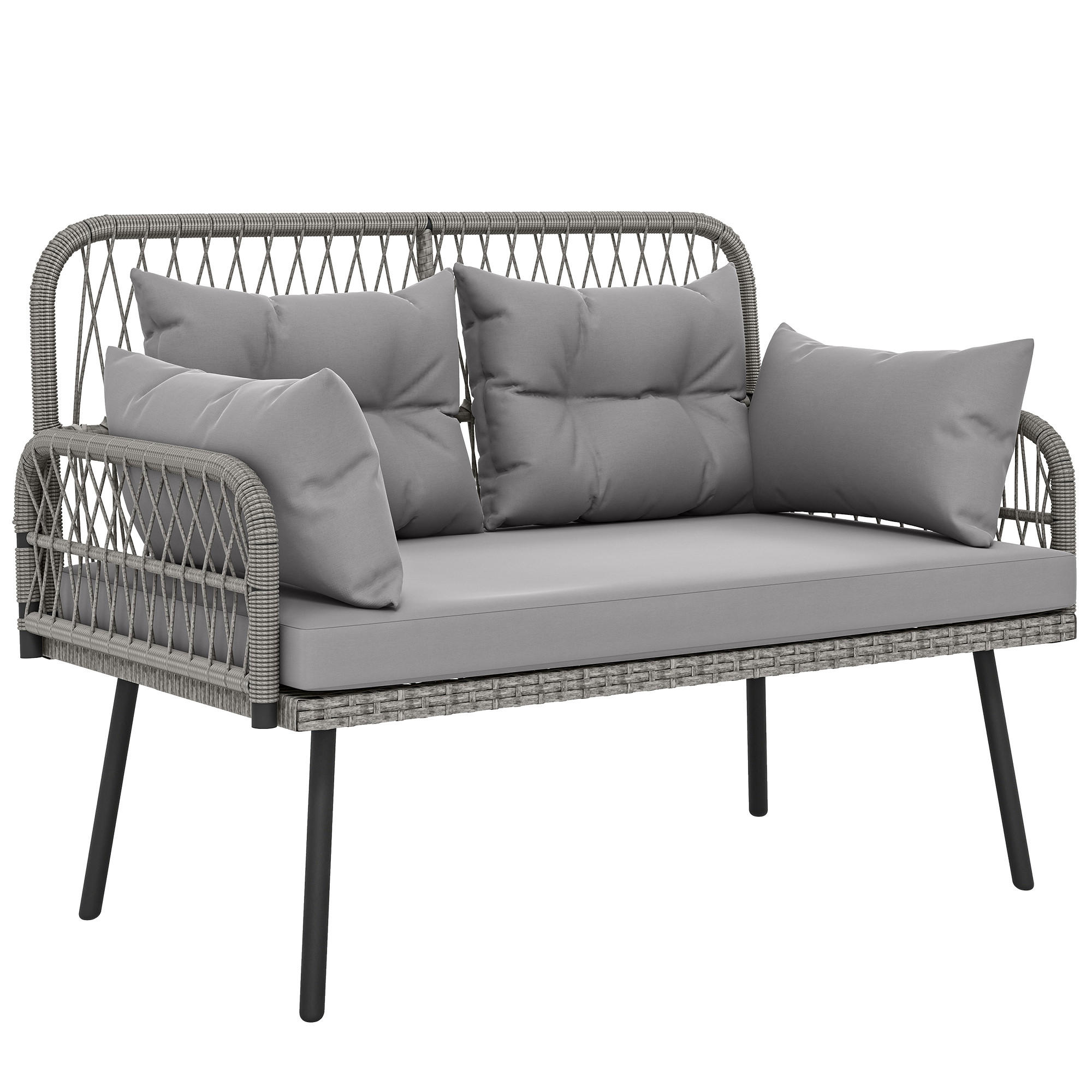 GARTENBANK DE-13512 Dunkelgrau - Dunkelgrau, Metall (115/82/61cm) - ComfortXL