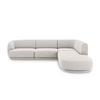 ECKSOFA rechts Miley aus Chenille-Stoff hellgrau 6 Sitzplätze - Hellgrau, Textil (248/255cm) - Micadoni