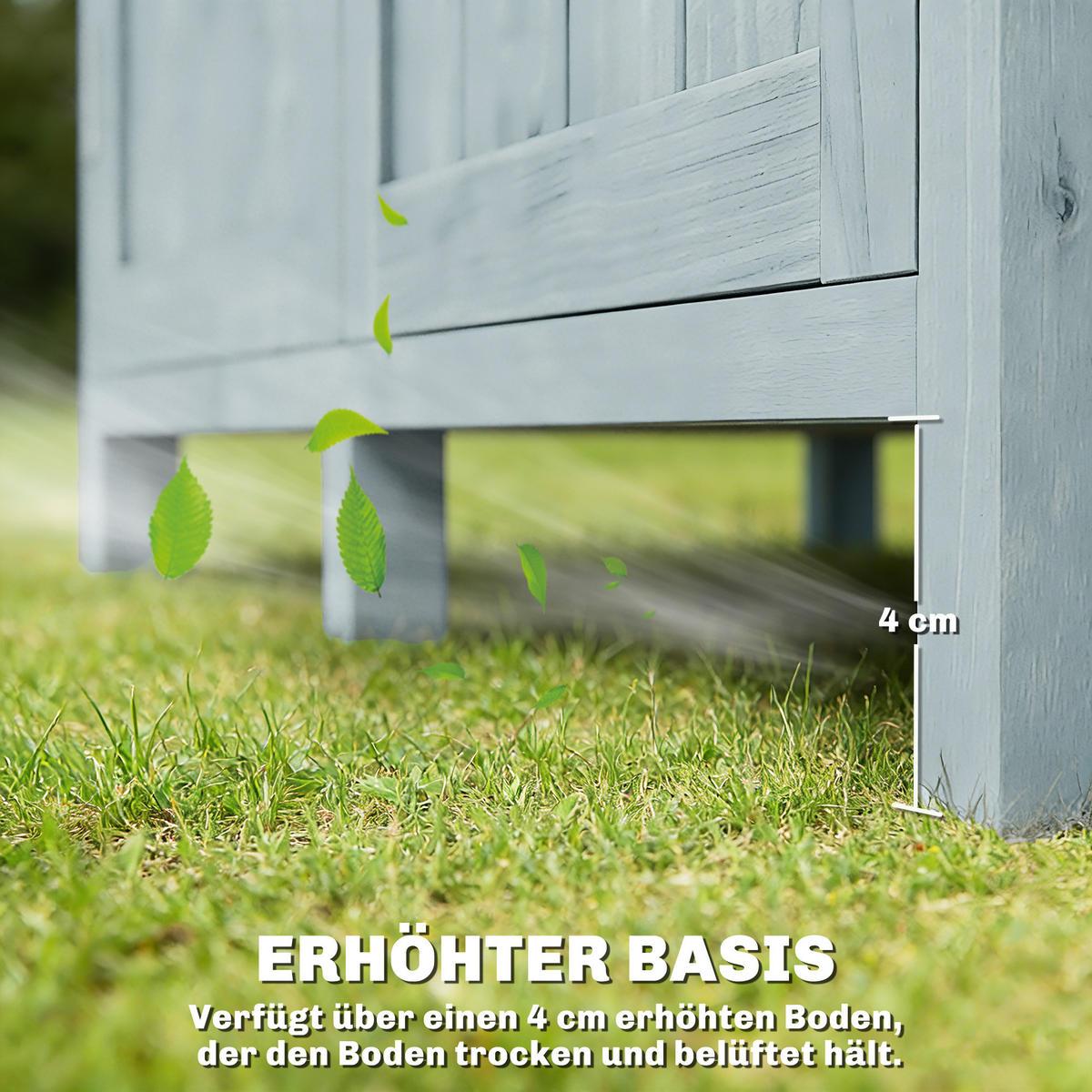 GARTENSCHRANK Tannenholz Grau - Grau, Holz (54/170/85cm) - Outsunny