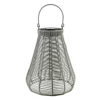 LATERNE Sokke grau 27/27/45 cm Kunstoff - Grau, Kunststoff (27/45/27cm) - Mondex