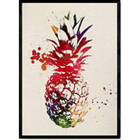 POSTER Ananas A4 Rahmenlos - Klar, Papier (29.7/5/21cm) - Nacnic