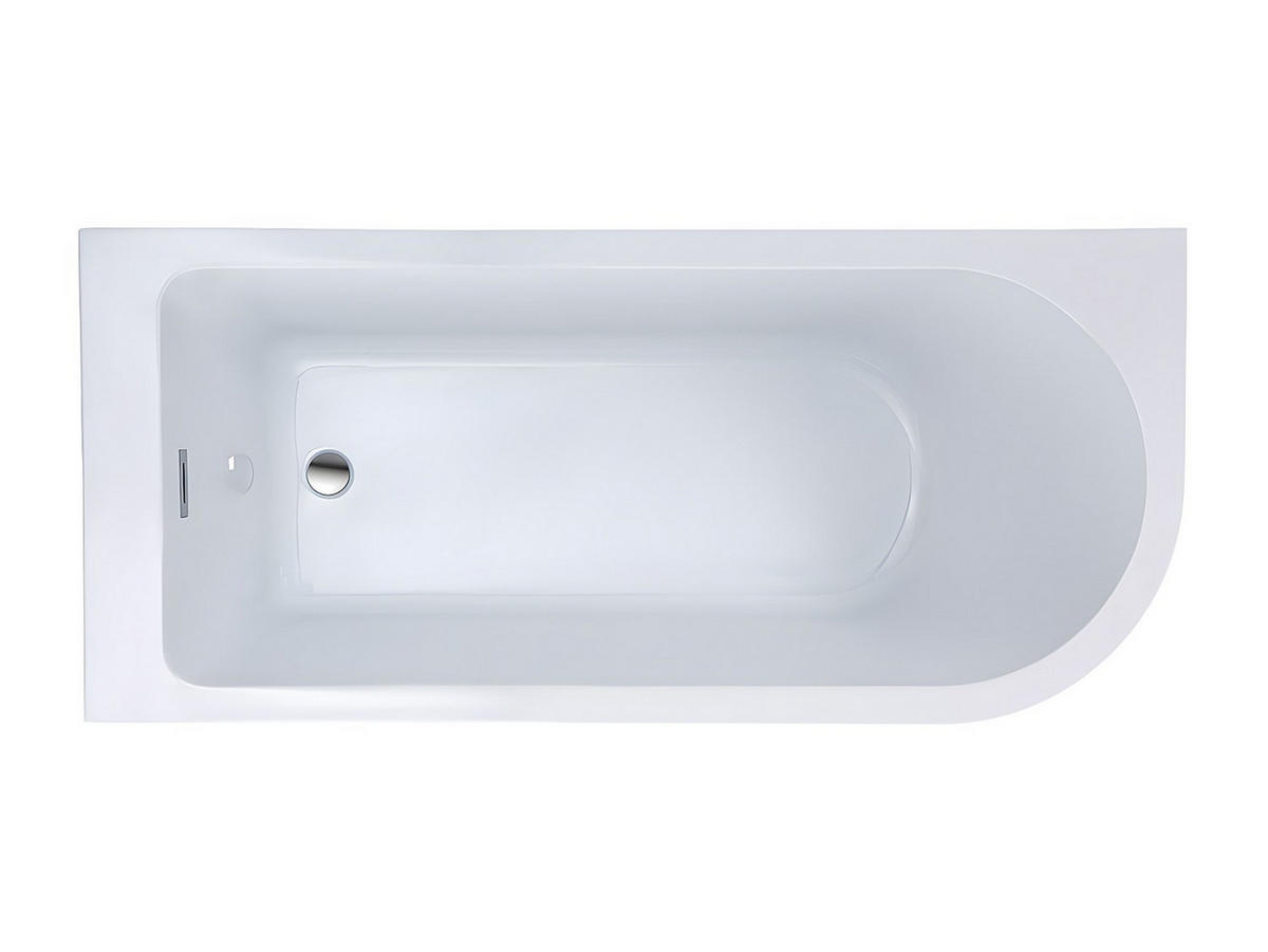 ECKBADEWANNE - 240L - 170 x 75 x 58 cm - Ecke Links - Weiß - ANIKA - Weiß, Kunststoff (170/58/75cm) - Vente-Unique