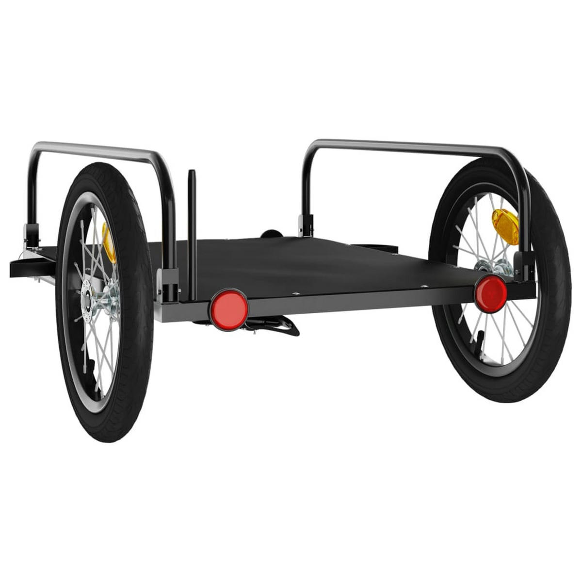 FAHRRADANHÄNGER Schwarz 126/63/34 Cm Eisen - Schwarz, Metall (63/34/126cm) - vidaXL