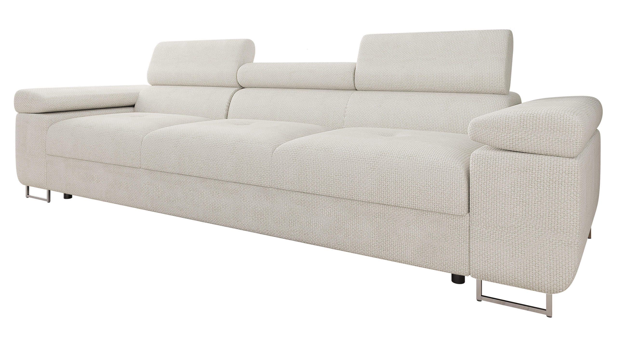 SOFA Torezio 3 - Ecru, Holz/Textil (263/90/102cm) - MIRJAN24
