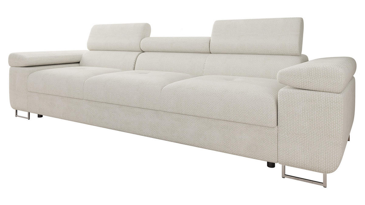 SOFA Torezio 3 - Ecru, Holz/Textil (263/90/102cm) - MIRJAN24