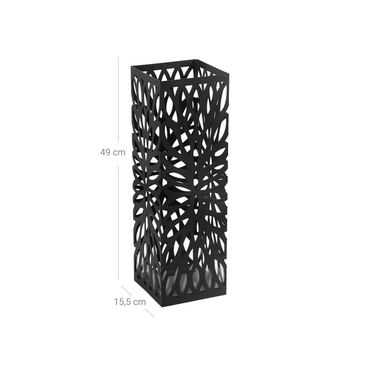 REGENSCHIRMSTÄNDER MIT HAKEN - Schwarz, Metall (15.5/49/15.5cm) - Hansiro