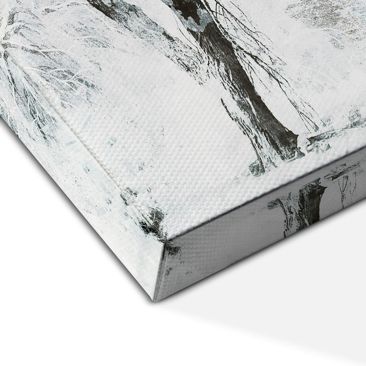 LEINWANDBILD Winter 90x60 cm - Weiß, Holz (90/60cm) - LUMASOUL