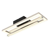 LED DECKENLEUCHTE Kristall Schwarz - Schwarz, Metall (40/37.5/6.3cm) - Globo Lighting