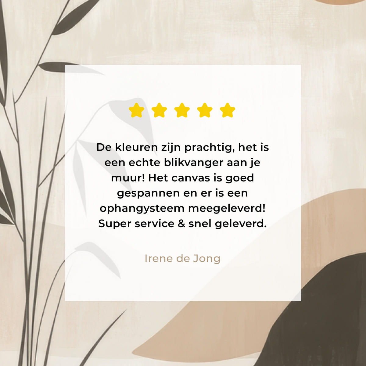 LEINWANDBILD Japandi - Landschaft - Beige Wohnzimmer Groß 120x80 cm - Cognac, Textil (120/80cm) - MuchoWow